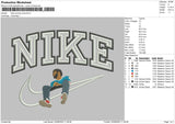 Nike Swoosh Jcole Embroidery File 5 sizes