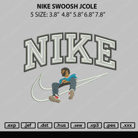 Nike Swoosh Jcole Embroidery File 5 sizes