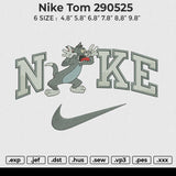 Nike Tom 290525 Embroidery File 6 size