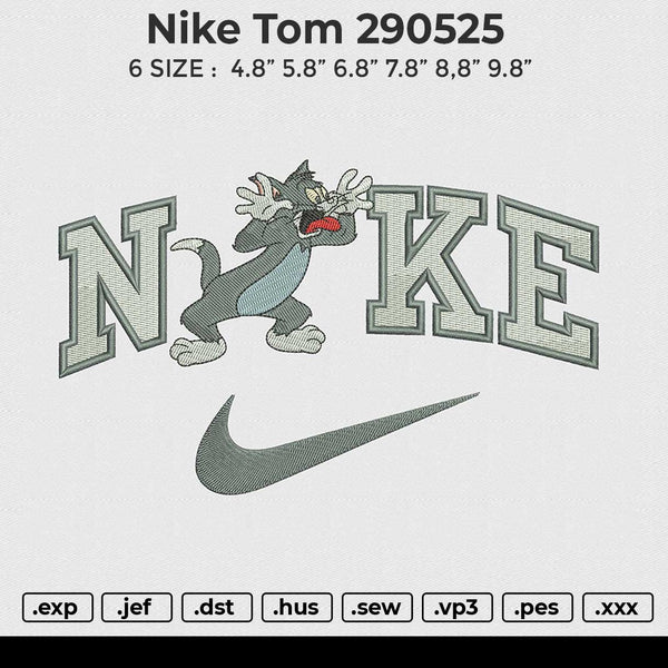 Nike Tom 290525 Embroidery File 6 size