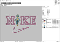 Nike Vegeta Standing Embroidery File 4 size
