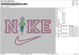 Nike Vegeta Standing Embroidery File 4 size
