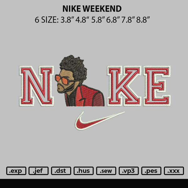 Nike Weekend Embroidery File 6 sizes
