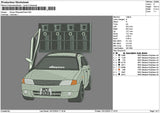 Car 1012 Embroidery File 6 sizes