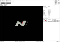 N Logo Embroidery File 6 sizes