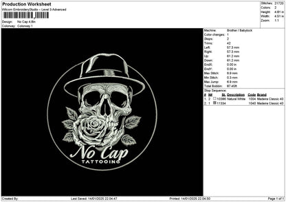 Skullcircle 1401 Embroidery File 6 sizes