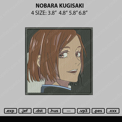 Nobara Kugisaki Embroidery File 4 size