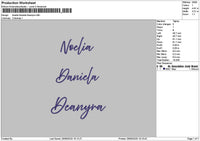 Noeliatext Embroidery File 6 sizes