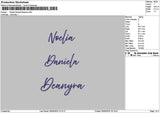 Noeliatext Embroidery File 6 sizes
