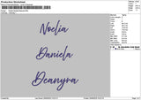 Noeliatext Embroidery File 6 sizes