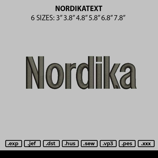 Nordikatext Embroidery File 6 sizes