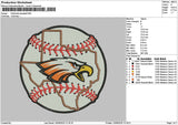 Baseball 1006 Embroidery File 6 sizes