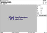 Northwesterntext Embroidery File 6 sizes