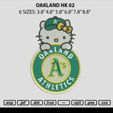 Oakland Hk 02 Embroidery File 6 sizes