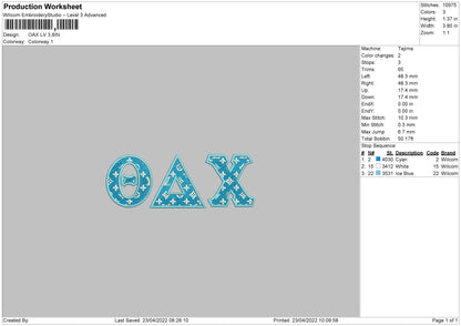 OAX LV Embroidery File 4 size