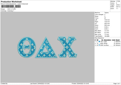 OAX LV Embroidery File 4 size