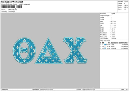 OAX LV Embroidery File 4 size