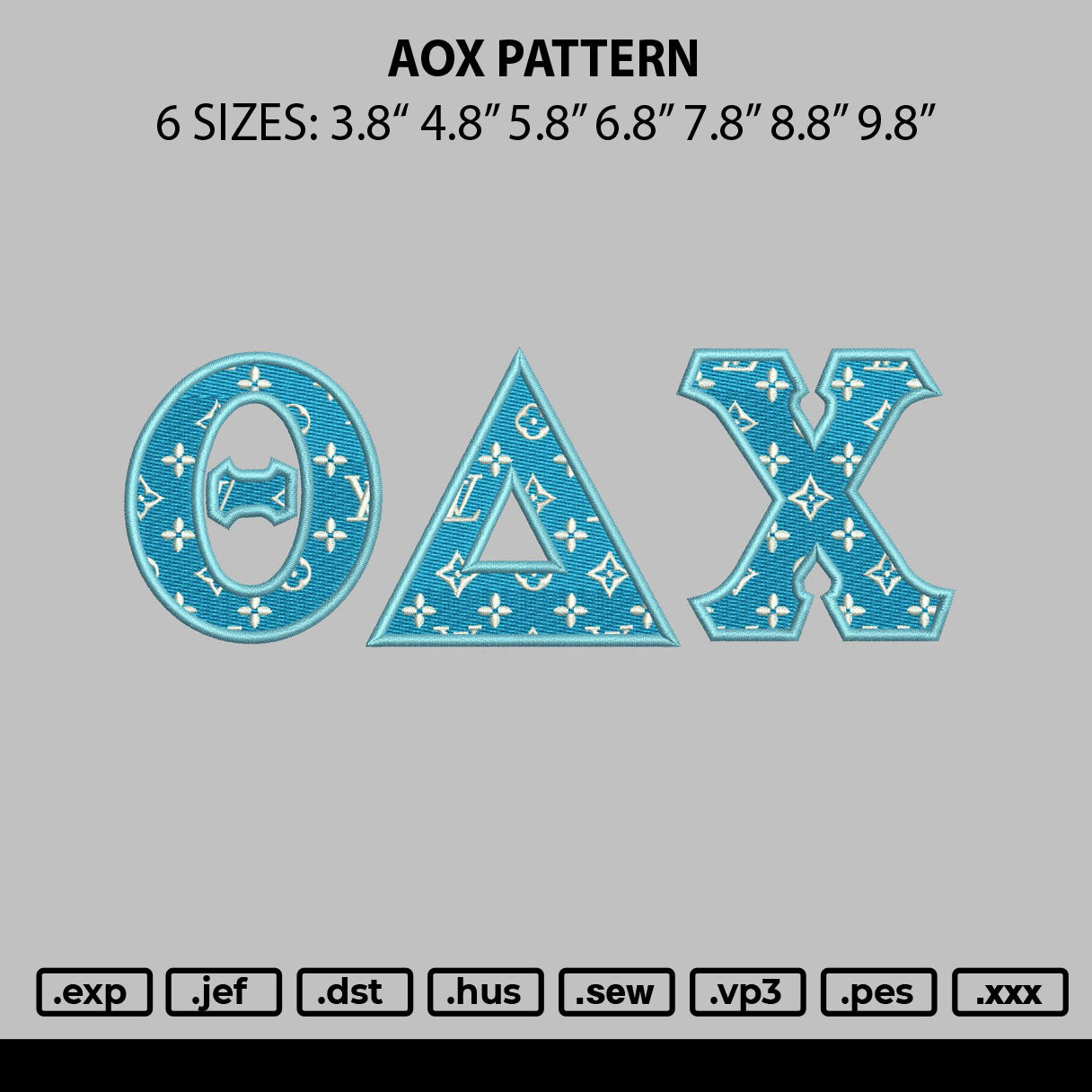 OAX LV Embroidery File 4 size