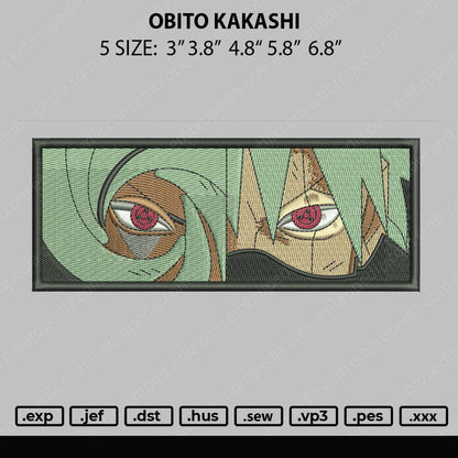 Obito Kakashi Embroidery File 4 size