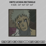 Obito Uchiha Rectangle Embroidery File 4 size