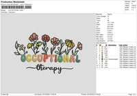 Therapytext Embroidery File 6 sizes