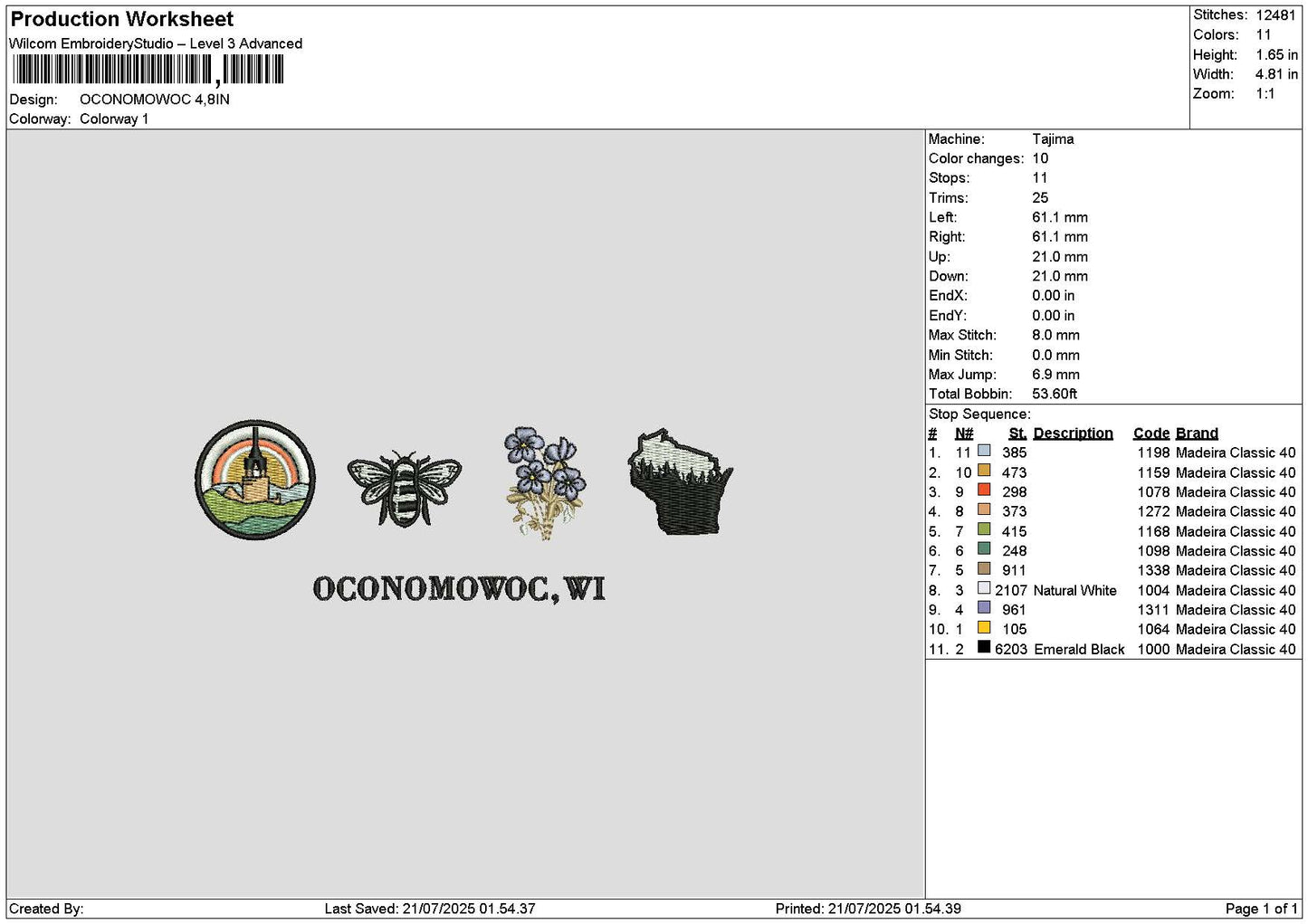 Bee Icons 01 Embroidery File 6 sizes