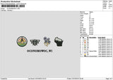 Bee Icons 01 Embroidery File 6 sizes