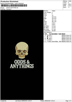 Skulltext 2909 Embroidery File 6 sizes