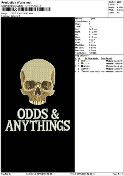 Skulltext 2909 Embroidery File 6 sizes