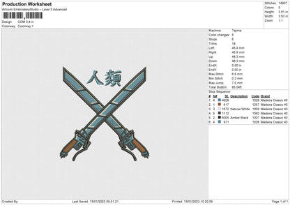 Odm Embroidery File 6 sizes