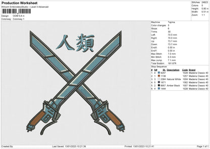 Odm Embroidery File 6 sizes