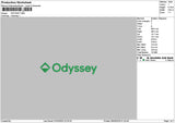 Odysseytext Embroidery File 6 sizes