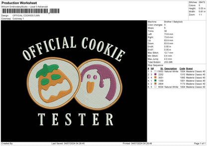 Cookiestext 2 Files Embroidery