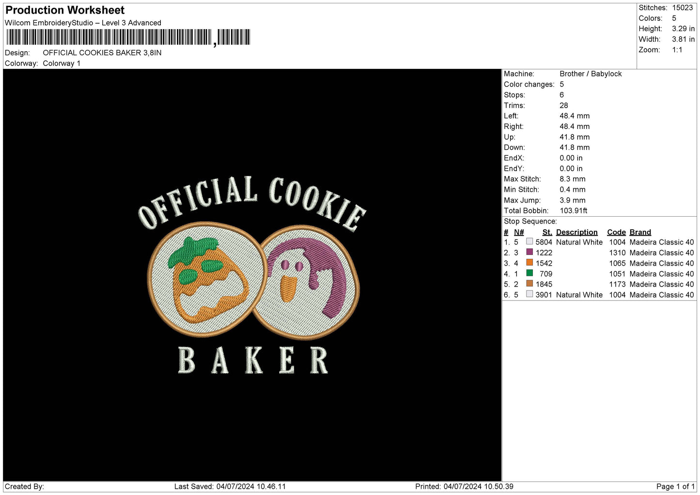Cookiestext 2 Files Embroidery