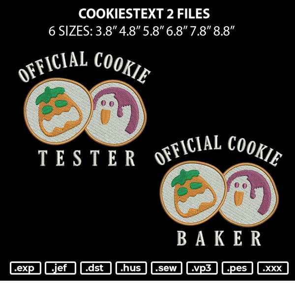 Cookiestext 2 Files Embroidery