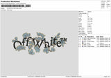 Whitetext Nature Embroidery Machine Design File 6 sizes