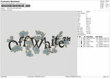Whitetext Nature Embroidery Machine Design File 6 sizes