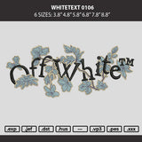 Whitetext Nature Embroidery Machine Design File 6 sizes