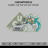 Carcartoon 02 Embroidery File 6 sizes