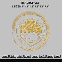 Beachcircle Embroidery File 6 sizes