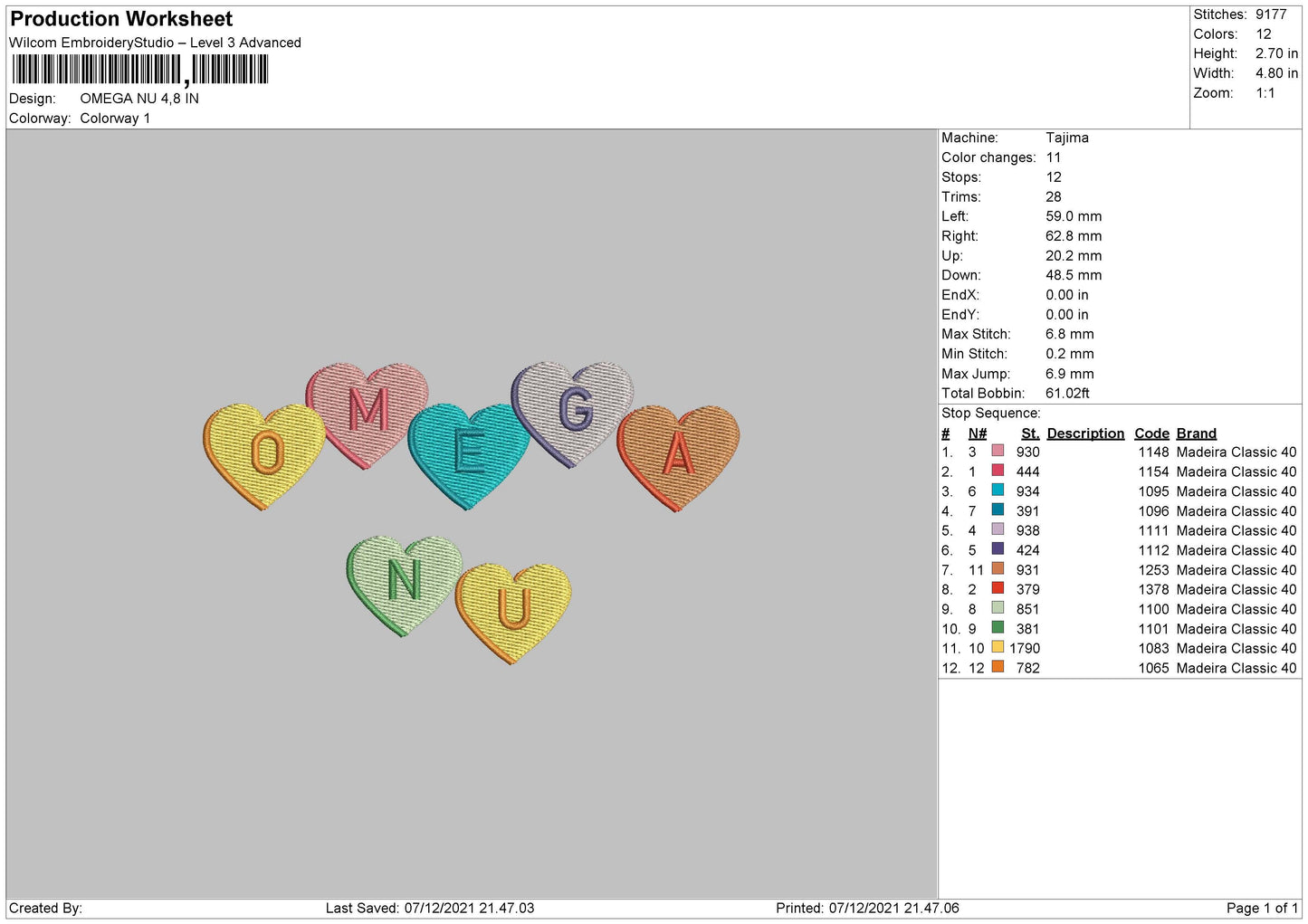 Omega Nu Embroidery File 4 size