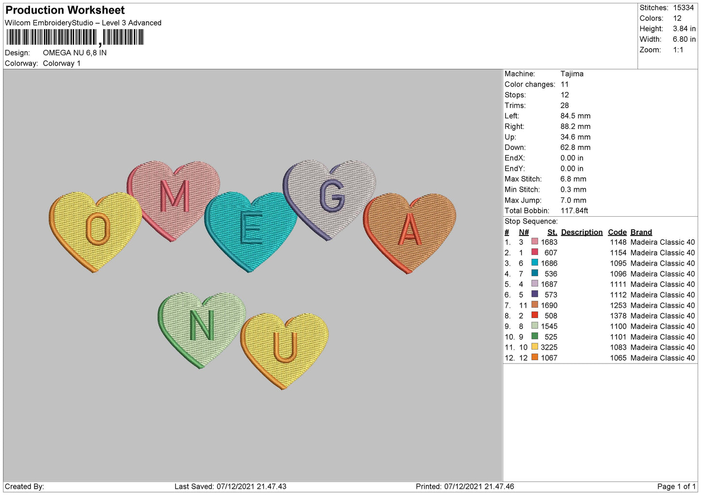 Omega Nu Embroidery File 4 size
