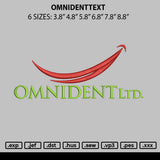 Omnidenttext Embroidery File 6 sizes