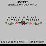 Oncetext Embroidery File 6 sizes