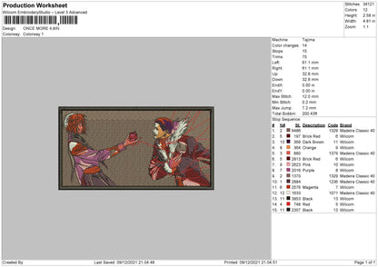 Once More Embroidery File 4 size