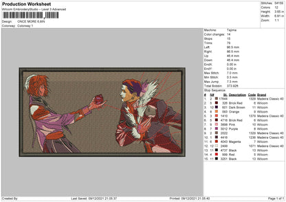 Once More Embroidery File 4 size
