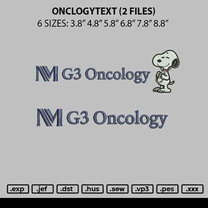 Oncologytext Embroidery 2 Files