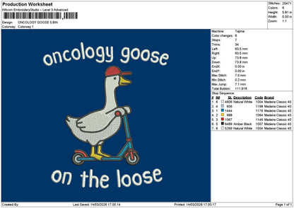 Duckstxt 1403b Embroidery File 6 sizes