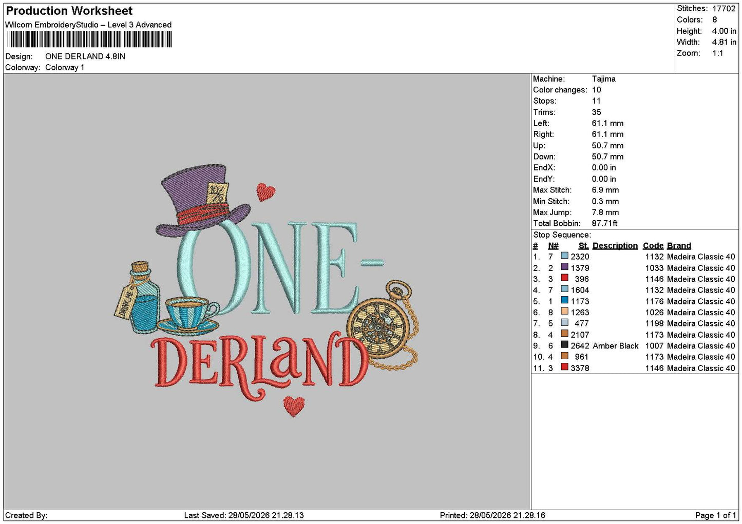 Derlandtext Embroidery Machine Design File 6 sizes