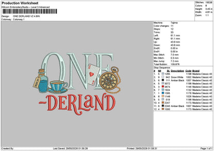 Derlandtext V2 Embroidery File 6 sizes